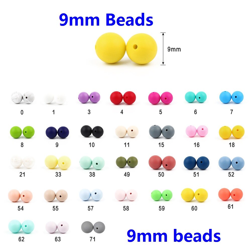 Round Silicone Beads - Safe, Soft, and Durable for Baby Teething - Quid Mart