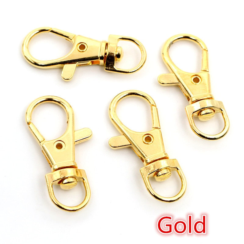 10pcs/lot 32mm 36mm 38mm Bronze Rhodium Gold Silver Plated Jewelry Findings,Lobster Clasp Hooks for Necklace&amp;Bracelet Chain DIY - Quid Mart