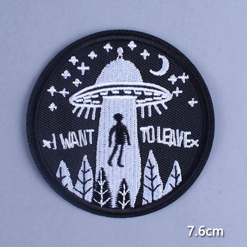 DIY Embroidery/Fusible Patch Iron On Patches For Clothing thermoadhesive patches On Clothes Space Patch Stripes Ironing Stickers - Quid Mart