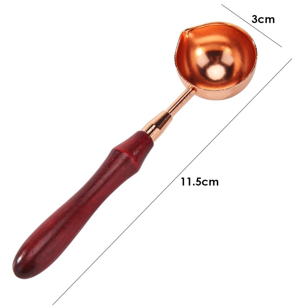 Wood Sealing Wax Furnace/Spoon Tool Retro Wax Seals Melting Warmer Decorative Wax Pot Beads Stick Heater DIY Craft Wax stamp - Quid Mart