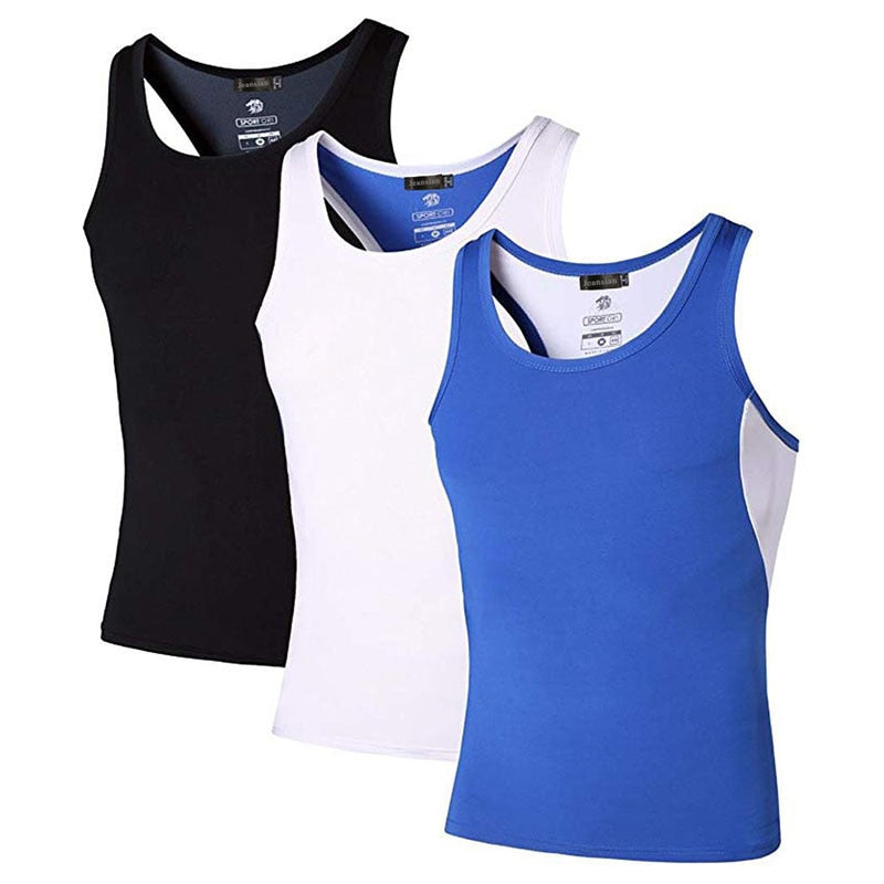 Jeansian 3-Pack Men's Sport Tank Tops for Running and Fitness - Quid Mart