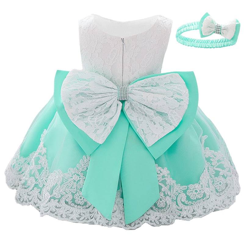 Newborn Baby Girl Lace Dresses with Long Sleeves - Quid Mart