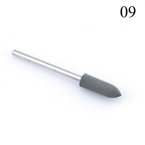 1pcs Silicone Nail Drill Milling Cutter Drill Bits Files Burr Buffer for Electric Machine Nail Art Grinder Cuticle Cutter Tools - Quid Mart