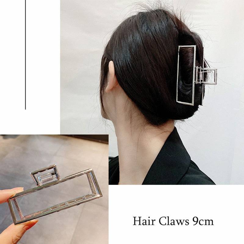 Metal Hair Claw - Women's Elegant Geometric Hairpin - Quid Mart