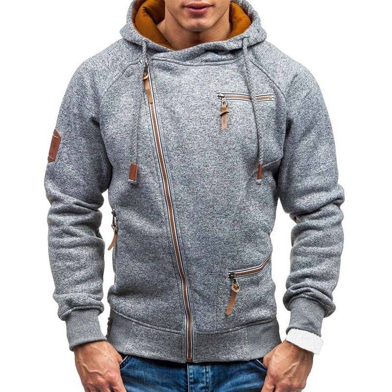 New Men's Casual Long Sleeve Hoodie - Slim Fit Zipper Sweatshirt, Streetwear - Quid Mart