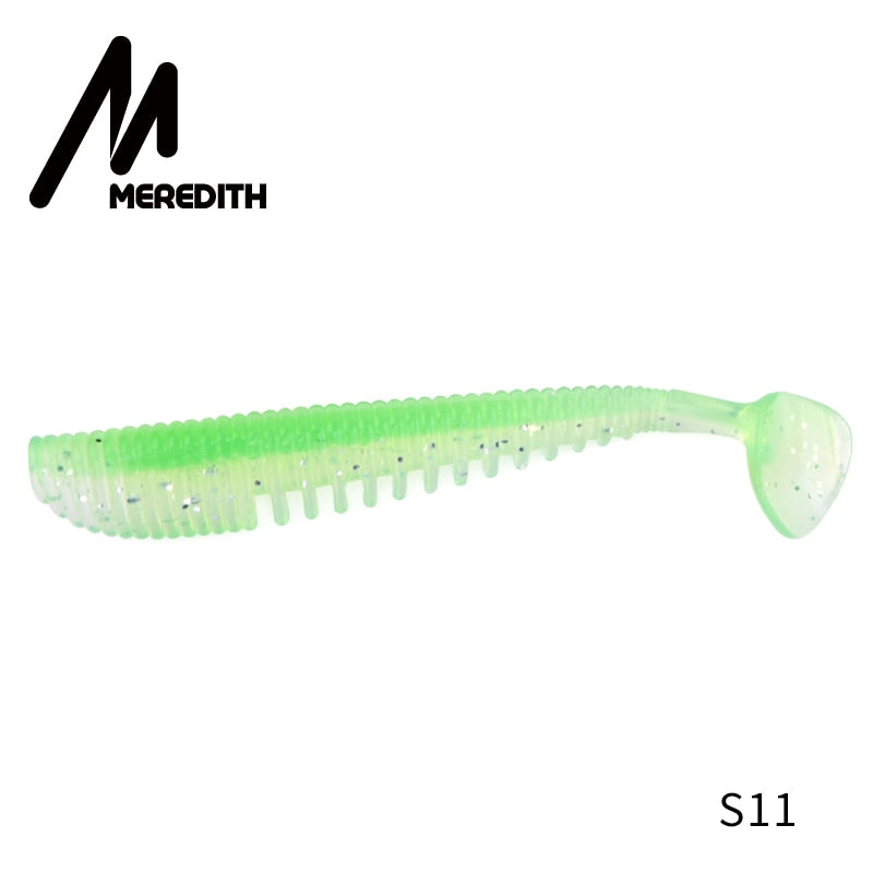 MEREDITH Awaruna Fishing Lures 8cm 9.5cm 13cm Artificial Baits Wobblers Soft Lures Shad Carp Silicone Fishing Soft Baits Tackle - Quid Mart