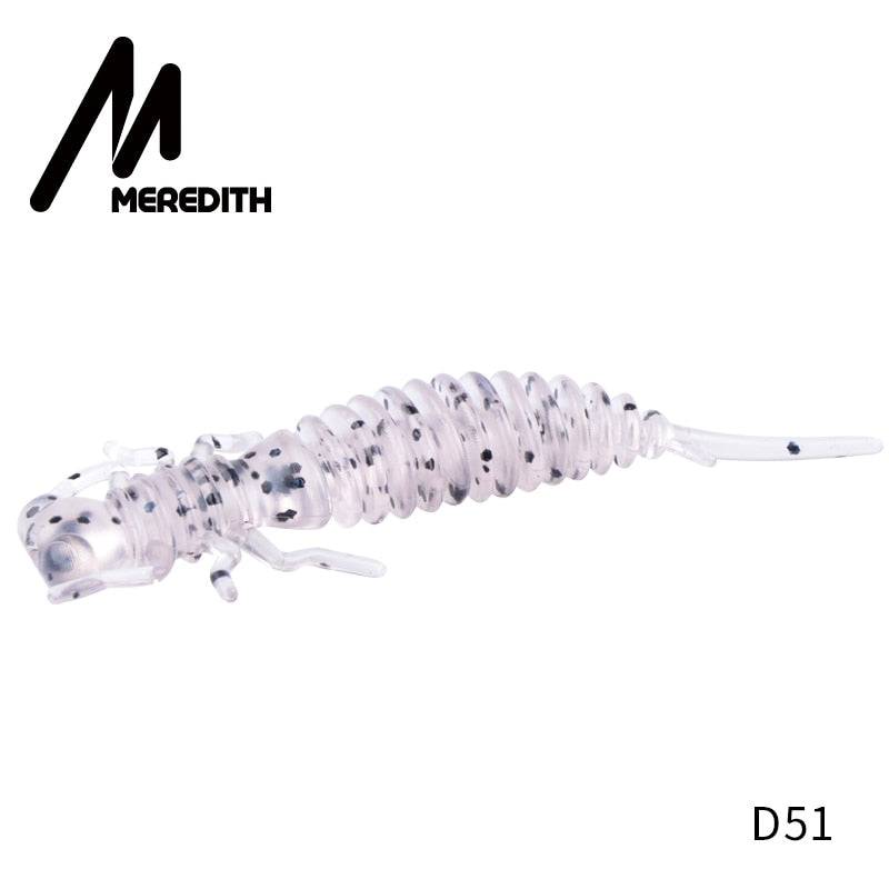 MEREDITH Larva Soft Lures 50mm 62mm 85mm Artificial Lures Fishing Worm Silicone Bass Pike Minnow Swimbait Jigging Plastic Baits - Quid Mart