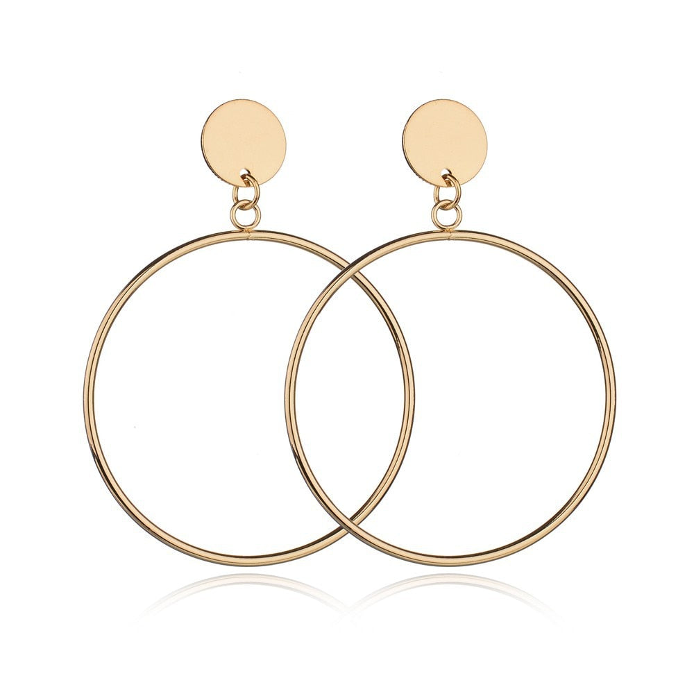 Fashion Statement Earrings 2019 Big Geometric Round Earrings For Women Hanging Dangle Earrings Drop Earing Modern Female Jewelry - Quid Mart