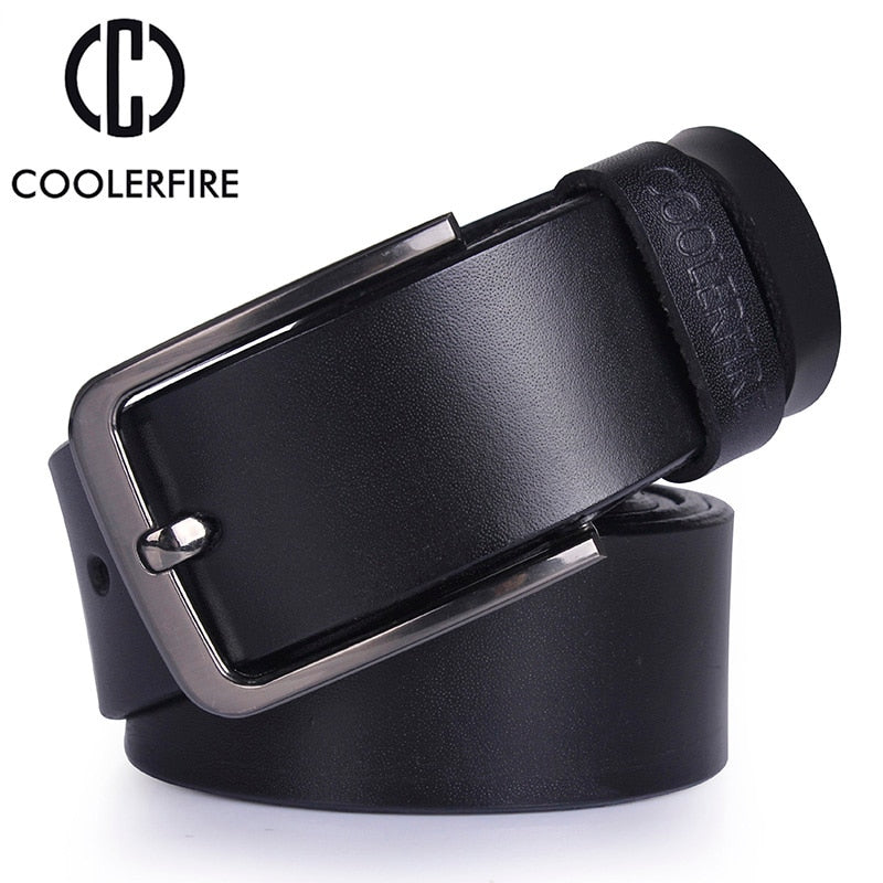 High-Quality Men's Genuine Leather Belts - Fashion Vintage Pin Buckle - Quid Mart