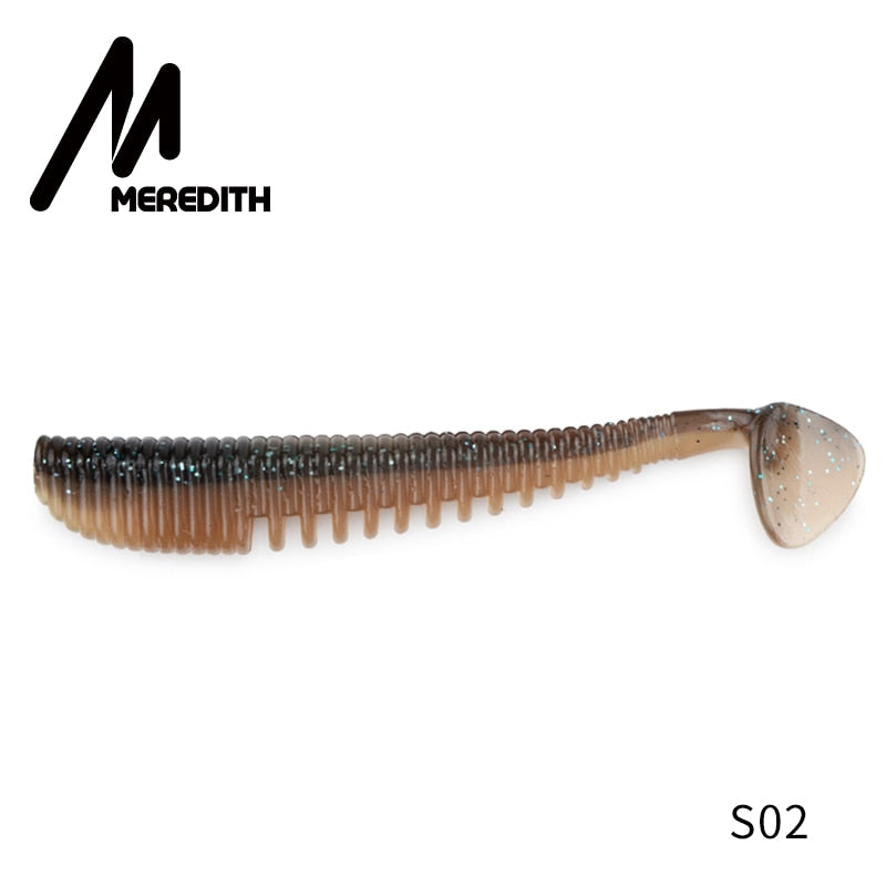 MEREDITH Awaruna Fishing Lures 8cm 9.5cm 13cm Artificial Baits Wobblers Soft Lures Shad Carp Silicone Fishing Soft Baits Tackle - Quid Mart