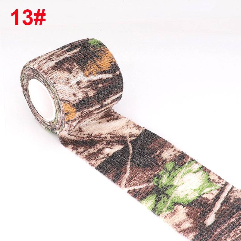 4.8m Hunt Disguise Elastoplast Camouflage Elastic Wrap Tape Self Adhesive Sports Protector Ankle Knee Finger Arm Bandage - Quid Mart