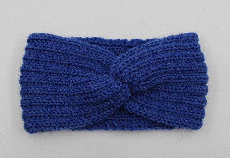 Knitted Knot Cross Headband - Women's Autumn Hair Accessories - Quid Mart