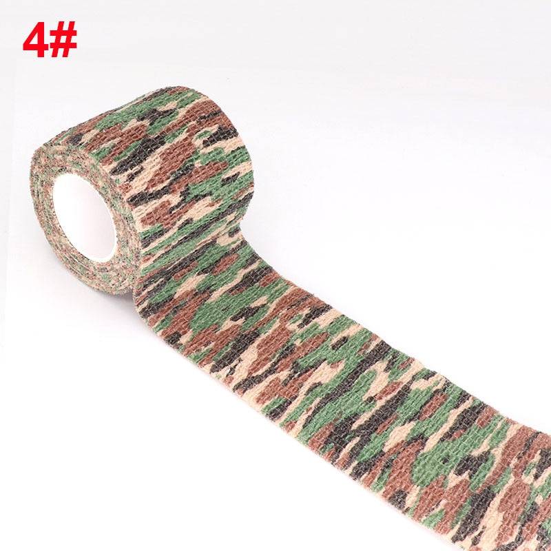 4.8m Hunt Disguise Elastoplast Camouflage Elastic Wrap Tape Self Adhesive Sports Protector Ankle Knee Finger Arm Bandage - Quid Mart