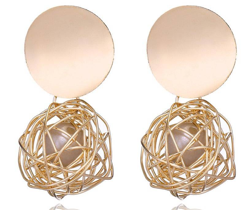 Big Geometric Round Statement Earrings - Modern Female Jewelry - Quid Mart