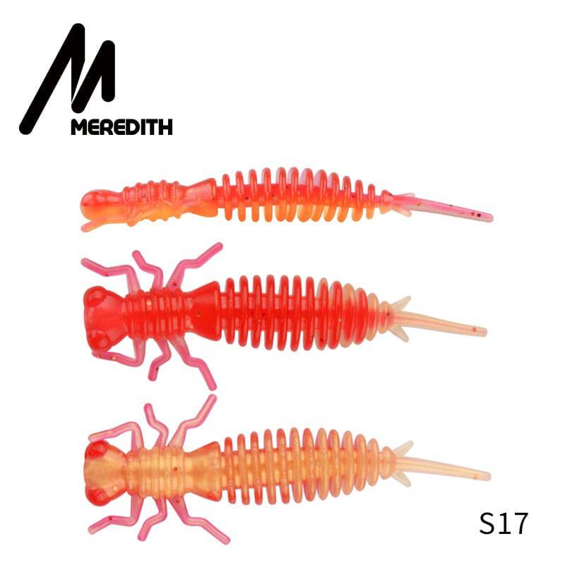 MEREDITH Larva Soft Lures 50mm 62mm 85mm Artificial Lures Fishing Worm Silicone Bass Pike Minnow Swimbait Jigging Plastic Baits - Quid Mart