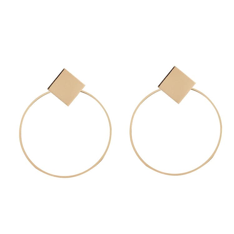 Big Geometric Round Statement Earrings - Modern Female Jewelry - Quid Mart
