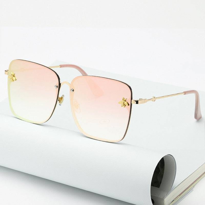 2023 Oversize Rimless Square Sunglasses: Fashionable UV400 Protection - Quid Mart