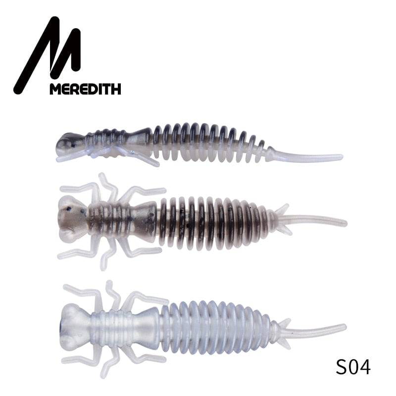 MEREDITH Larva Soft Lures 50mm 62mm 85mm Artificial Lures Fishing Worm Silicone Bass Pike Minnow Swimbait Jigging Plastic Baits - Quid Mart