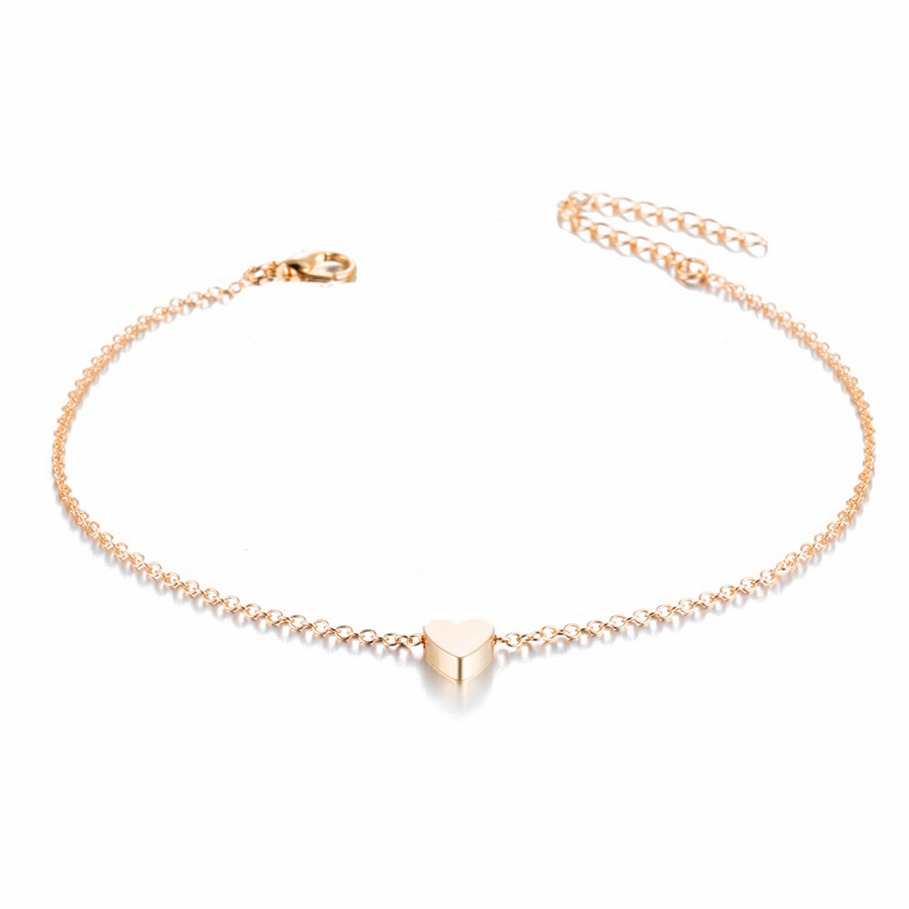 Heart Anklets Simple Foot Jewelry for Women, Leg Chain - Quid Mart