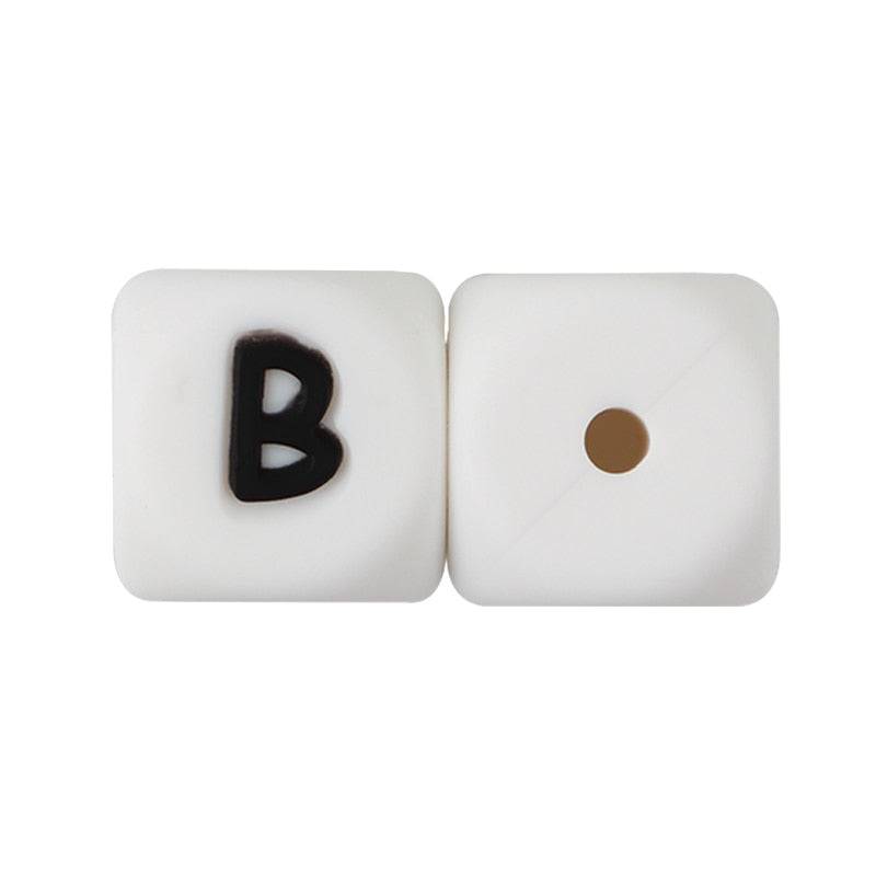 BOBO.BOX 10pcs 12mm Letter Silicone Beads for DIY Baby Teething Toys - Quid Mart