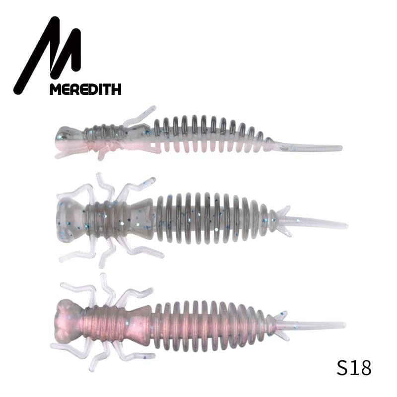 MEREDITH Larva Soft Lures 50mm 62mm 85mm Artificial Lures Fishing Worm Silicone Bass Pike Minnow Swimbait Jigging Plastic Baits - Quid Mart