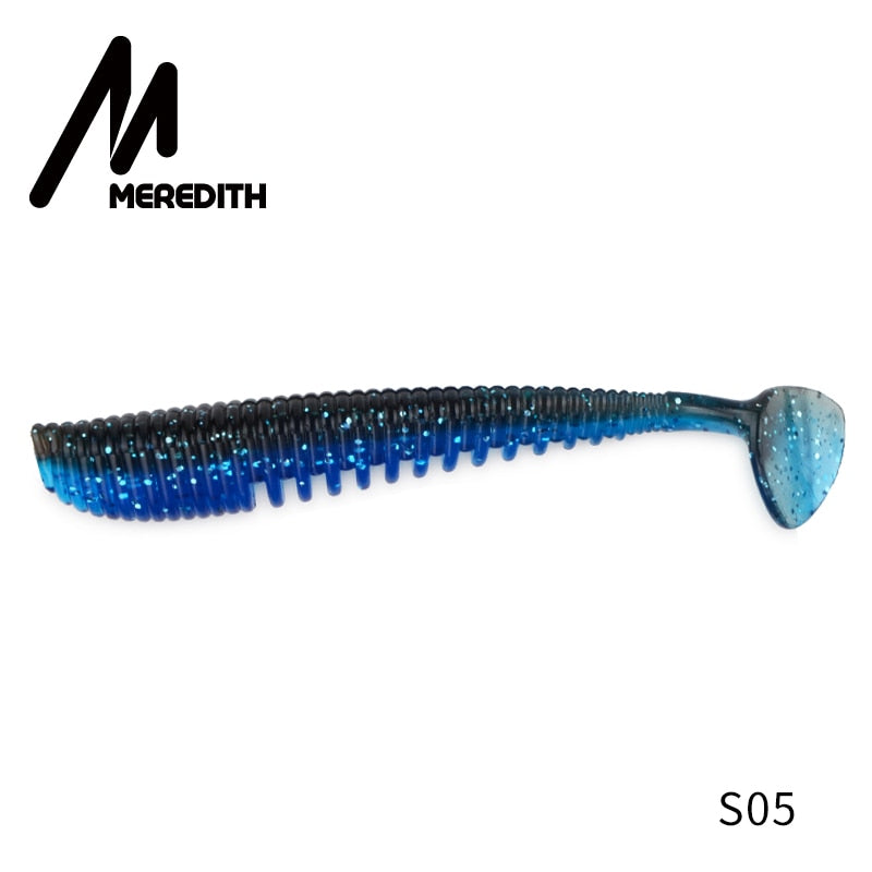 MEREDITH Awaruna Fishing Lures 8cm 9.5cm 13cm Artificial Baits Wobblers Soft Lures Shad Carp Silicone Fishing Soft Baits Tackle - Quid Mart