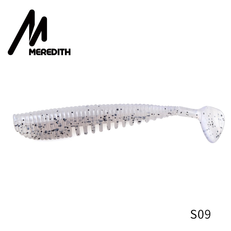 MEREDITH Awaruna Fishing Lures 8cm 9.5cm 13cm Artificial Baits Wobblers Soft Lures Shad Carp Silicone Fishing Soft Baits Tackle - Quid Mart