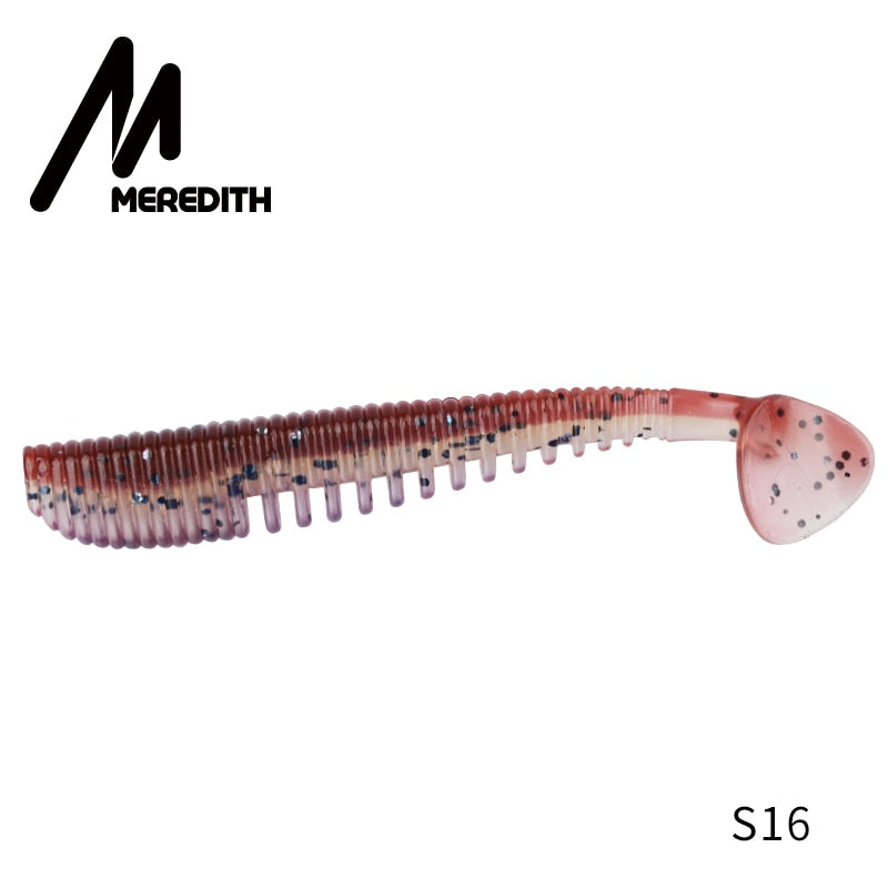 MEREDITH Awaruna Fishing Lures 8cm 9.5cm 13cm Artificial Baits Wobblers Soft Lures Shad Carp Silicone Fishing Soft Baits Tackle - Quid Mart