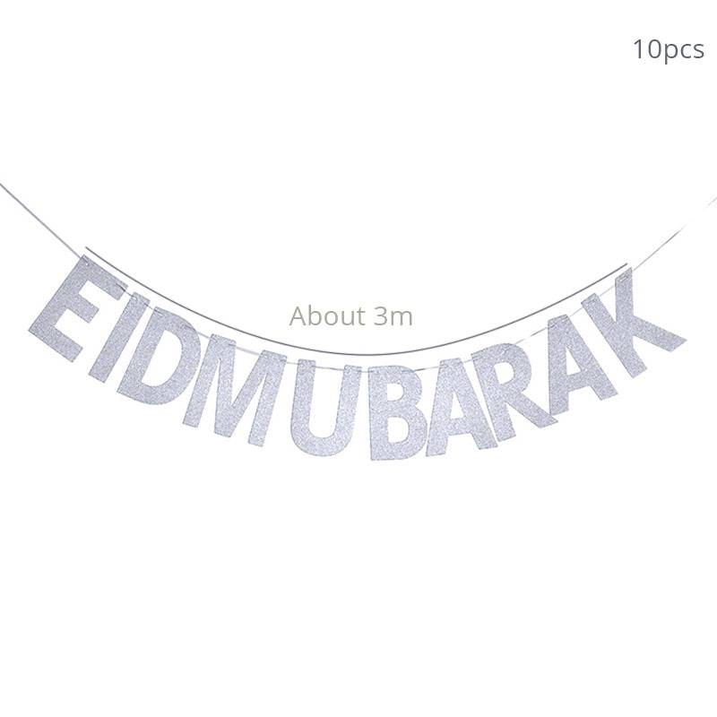 Gold Ramadan Kareem Decoration Eid Mubarak Banner and Balloons Eid Ramadan Party Favor Eid al-fitr Ramadan Mubarak Decor - Quid Mart