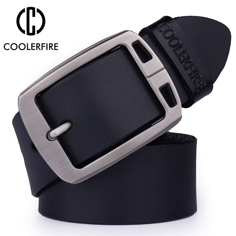 High-Quality Men's Genuine Leather Belts - Fashion Vintage Pin Buckle - Quid Mart