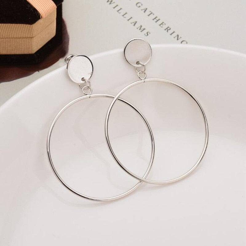 Fashion Statement Earrings 2019 Big Geometric Round Earrings For Women Hanging Dangle Earrings Drop Earing Modern Female Jewelry - Quid Mart