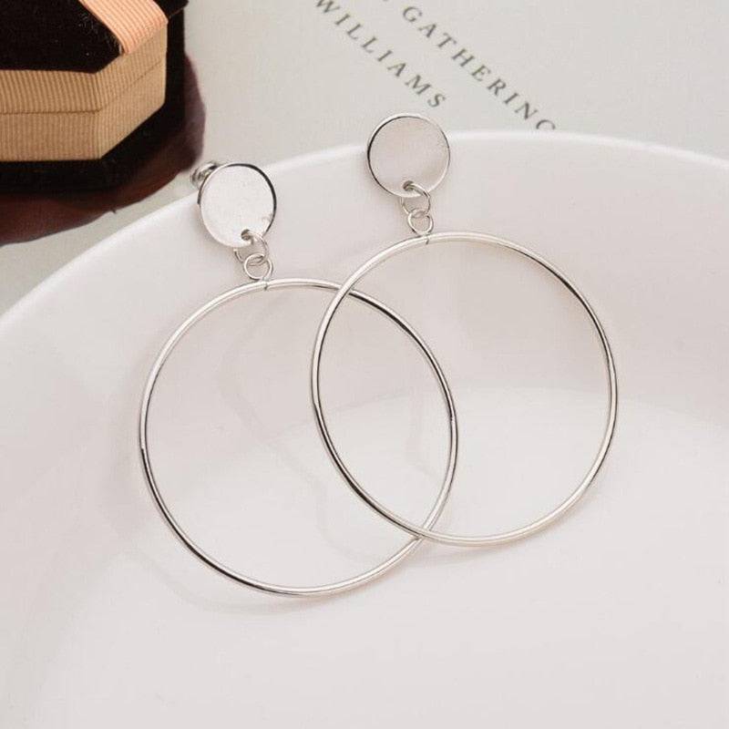 Big Geometric Round Statement Earrings - Modern Female Jewelry - Quid Mart