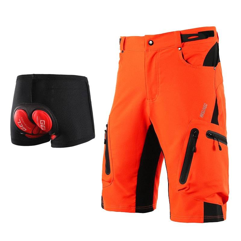 ARSUXEO Men's Outdoor Sports Cycling Shorts MTB Downhill Trousers Mountain Bike Bicycle Shorts Water Resistant Loose Fit 1202 - Quid Mart