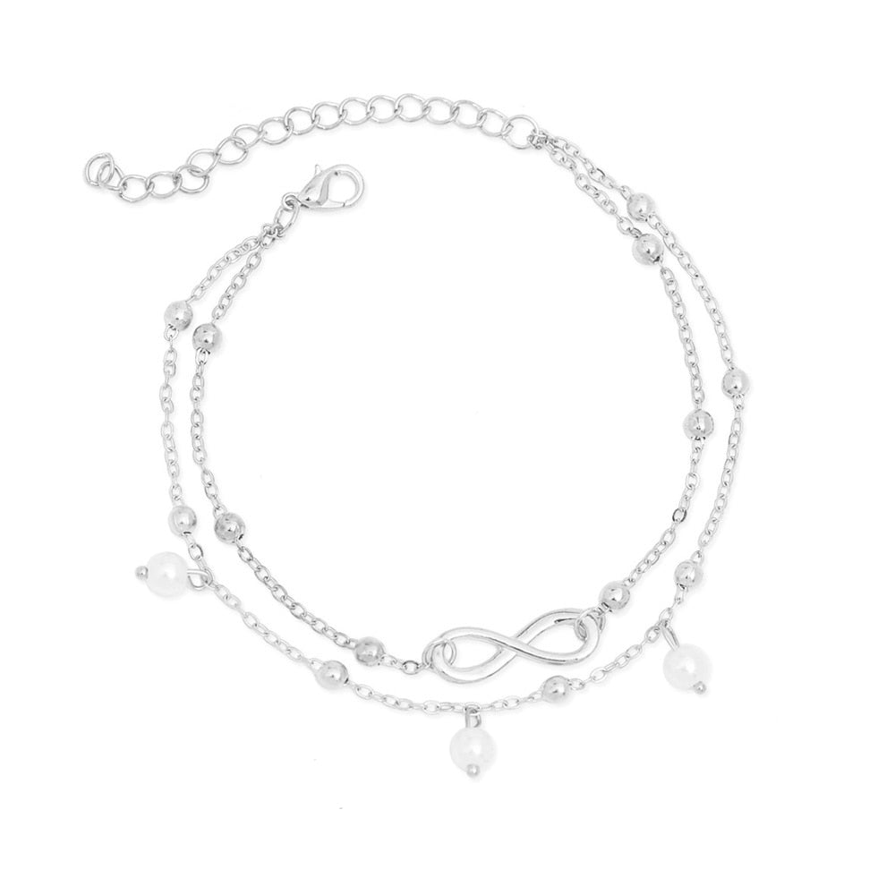 Heart Anklets Simple Foot Jewelry for Women, Leg Chain - Quid Mart
