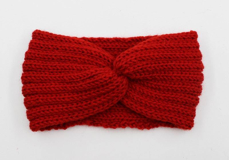 Knitted Knot Cross Headband - Women's Autumn Hair Accessories - Quid Mart