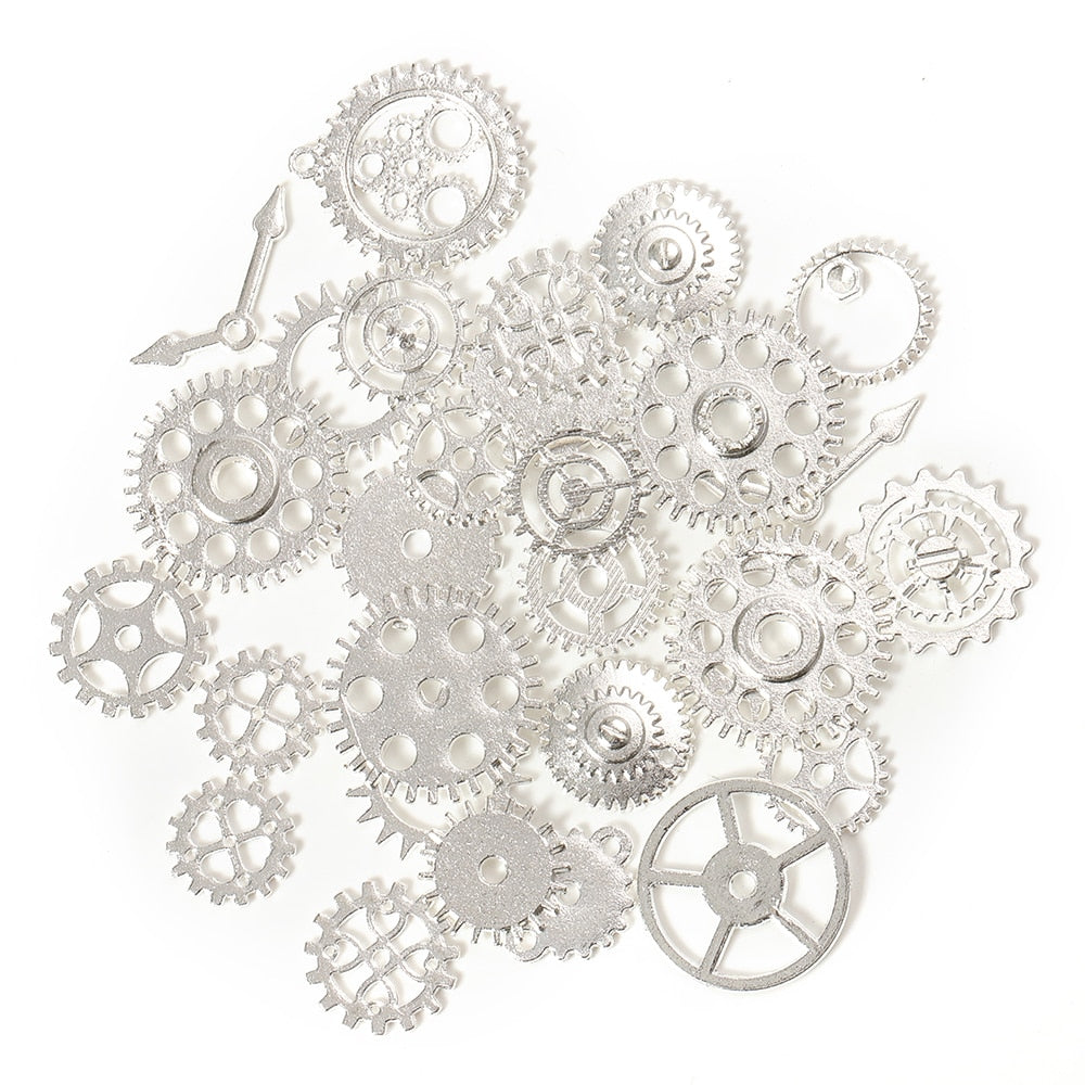 50g 100g Mixed Steampunk Gears Cogs Charms Pendant DIY Antique Metal Beads for Bracelets Crafts Jewelry Making Components - Quid Mart