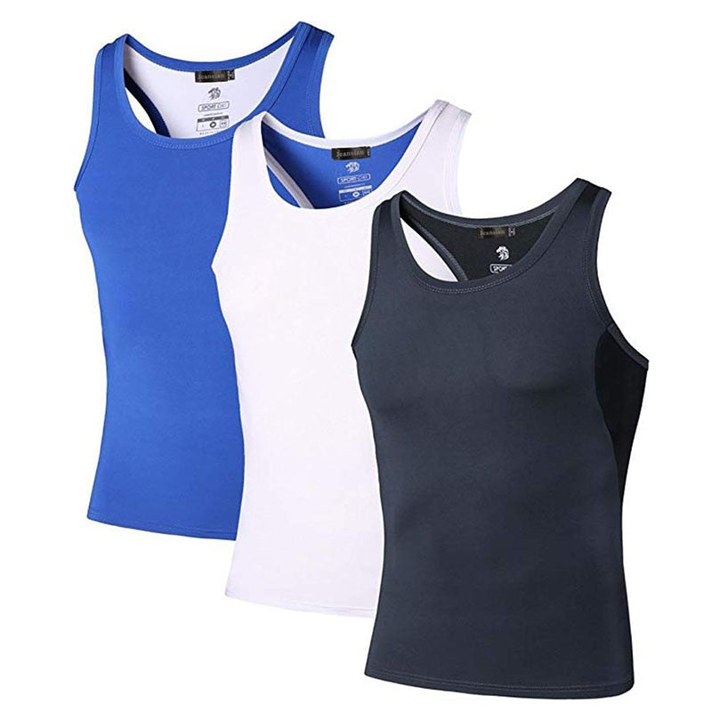 Jeansian 3-Pack Men's Sport Tank Tops for Running and Fitness - Quid Mart