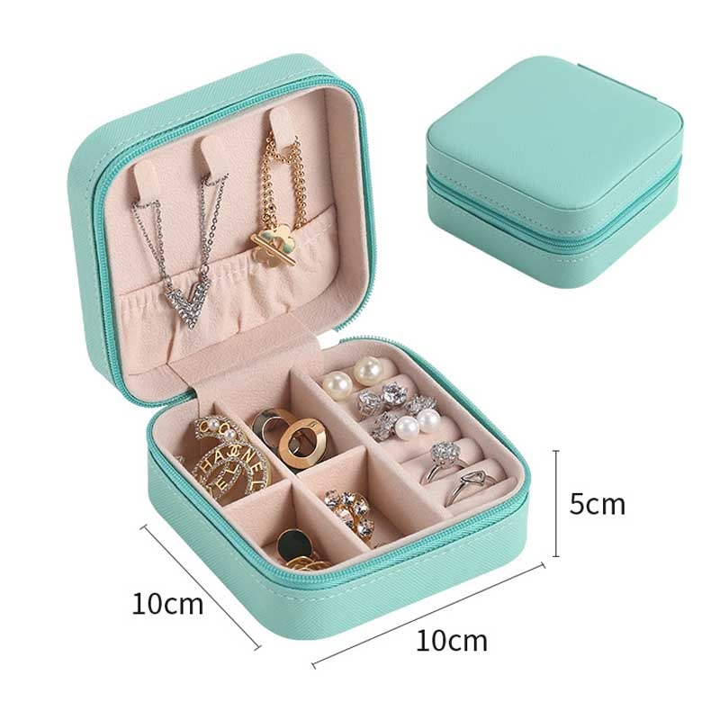 PU Jewelry Organizer Display Travel Jewelry Case Boxes Travel Portable Jewelry Box Storage Organizer Earring Holder Gifts - Quid Mart