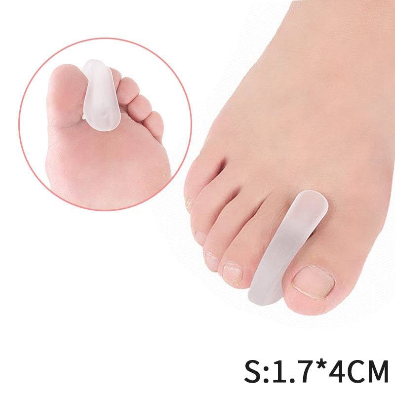 2Pcs=1Pair Silicone Toes Separator Bunion Bone Ectropion Adjuster Toes Outer Appliance Foot Care Tools Hallux Valgus Corrector - Quid Mart