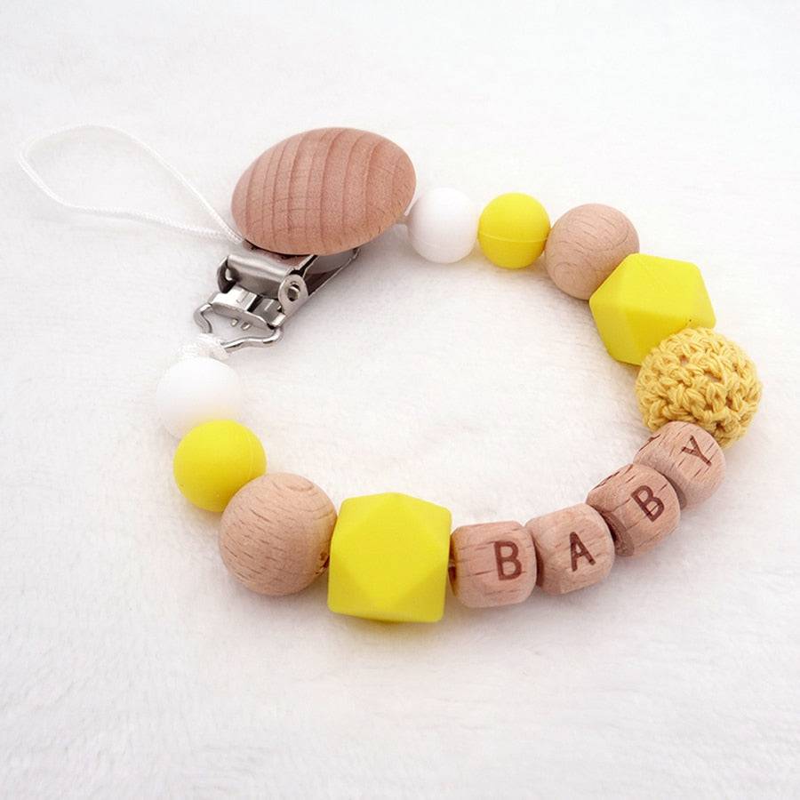 Personalized Silicone Wood Pacifier Clips: Safe, Eco-Friendly, Durable - Quid Mart