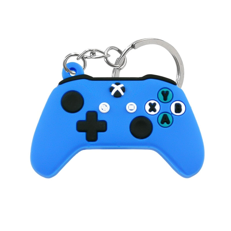 1PCS PVC new style Game Machine Keychain &amp; Keyring Cute Gamepad Joystick Key Chain Keychains Bag Car Hanging fit men boy keys - Quid Mart