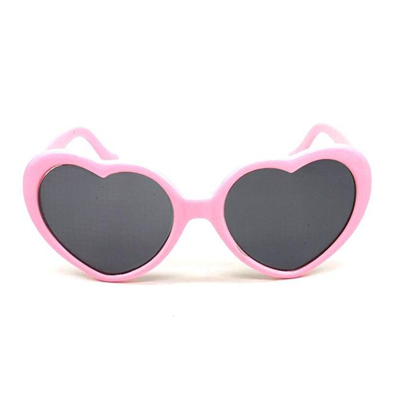 Heart-Shaped Diffraction Sunglasses: Watch Lights Transform at Night - Quid Mart