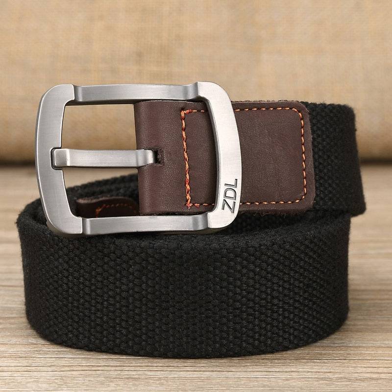 MEDYLA Canvas Belts for Men - Metal Buckle Pins, Military Tactical, Fashionable - Quid Mart