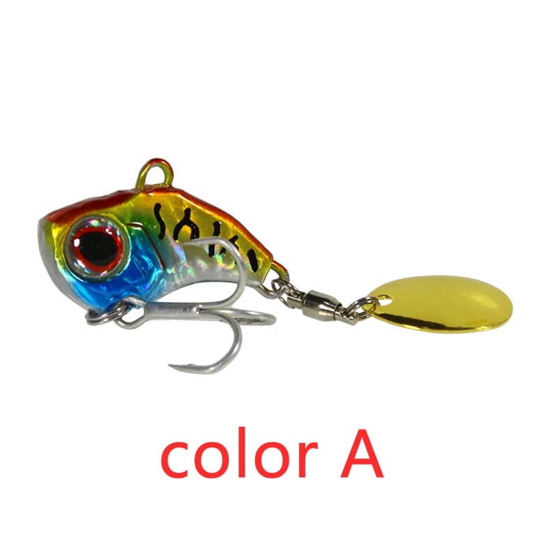 New Arrival 1PCS 9g/13g/16g/22g Metal VIB Fishing Lure Spinner Sinking Rotating Spoon Pin Crankbait Sequins Baits Fishing Tackle - Quid Mart