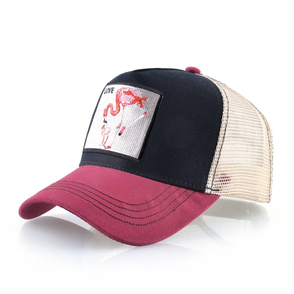 Baseball Caps Men Women Snapback Hip Hop Cap With Fashion Animals Embroidery Summer Breathable Mesh Trucker Caps Streetwear Bone - Quid Mart