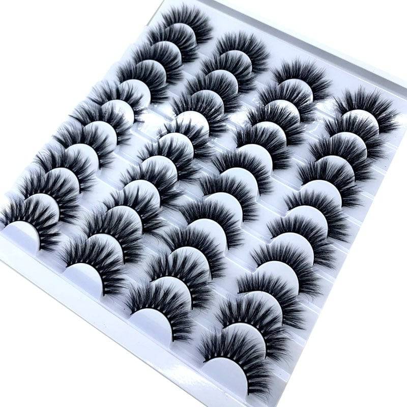 NEW 2-20 pairs 8-25mm fake Eyelashes 100% Mink Eyelashes Mink Lashes Natural Dramatic Volume Eyelashes Extension False Eyelashes - Quid Mart