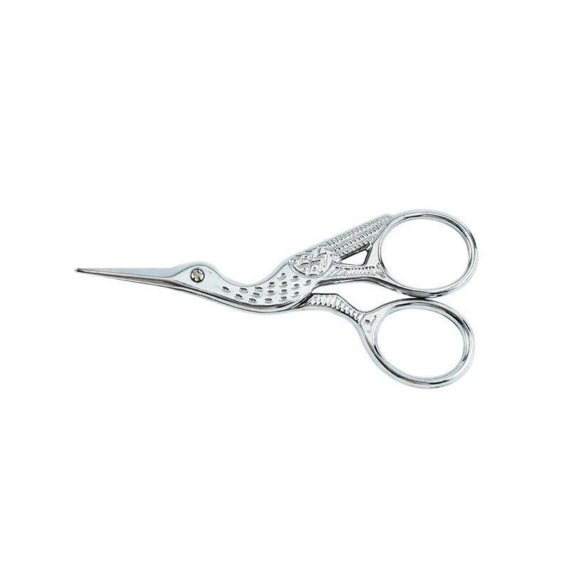 Durable Stainless Steel Retro Tailor Scissor Crane Shape Sewing Small Embroidery Craft CrossStitch Scissors DIY Home Tools - Quid Mart