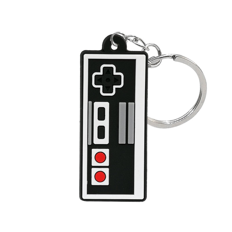 1PCS PVC new style Game Machine Keychain &amp; Keyring Cute Gamepad Joystick Key Chain Keychains Bag Car Hanging fit men boy keys - Quid Mart