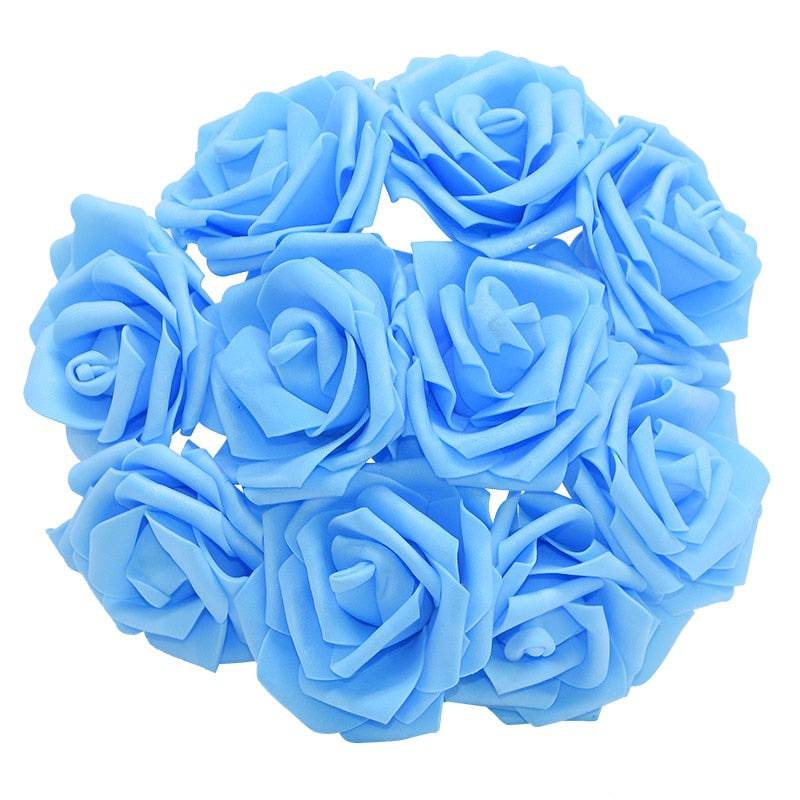 10/20/30Pcs 8cm Artificial PE Foam Rose Flowers Bridal Bouquets For Wedding Table Home Party Decorations DIY Scrapbook Supplies - Quid Mart