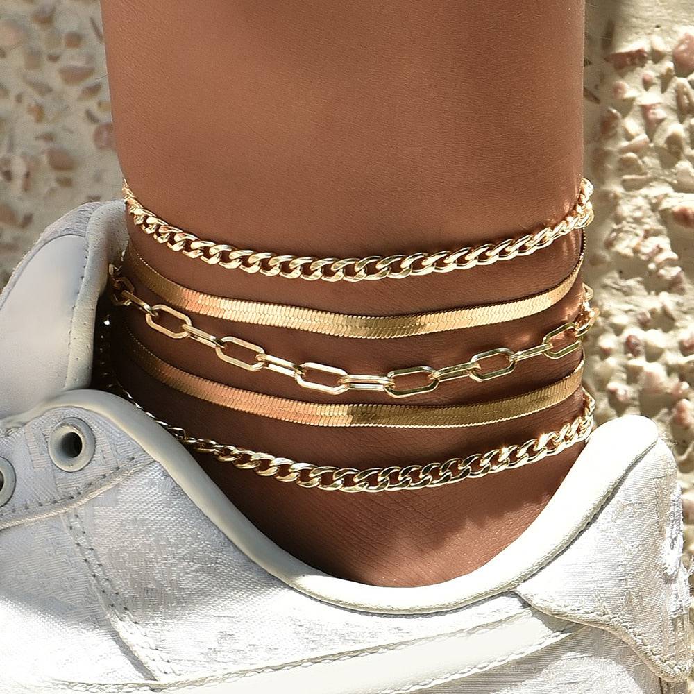 FNIO Bohemia Chain Anklets: 2023 Summer Foot Accessories - Quid Mart